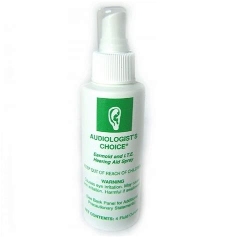 Earmold And Hearing Aid Cleaner By Audiologists Choice 4oz Spray Liberty Health Supply