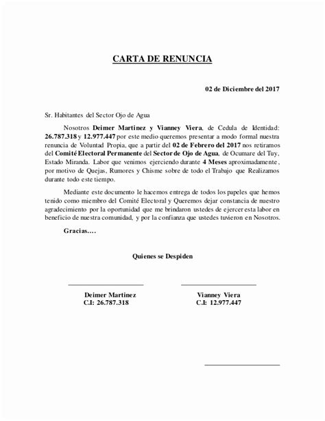 37 Formato Carta De Renuncia Irrevocable Colombia Civiahona