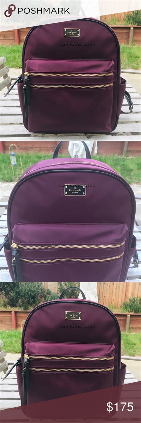 Shop kate spade new york watson lane velvet hartley small backpack online at macys.com. Kate spade large Bradley Wilson road backpack plum NWT ...