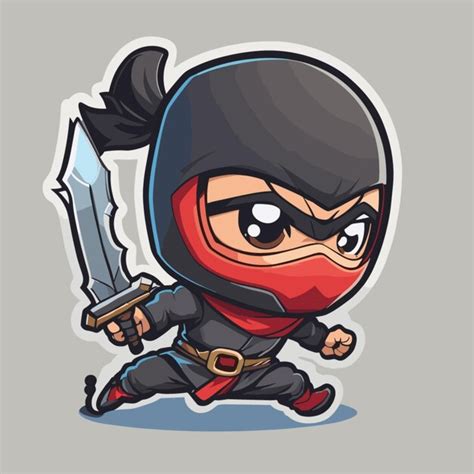 Premium Vector Ninja Cartoon Vector
