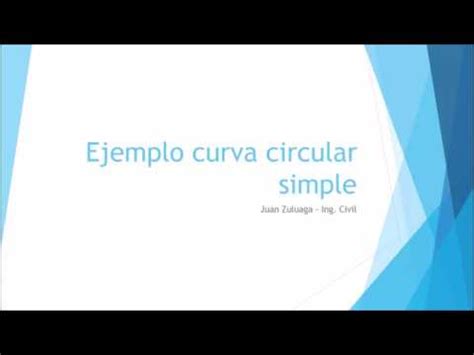 Curva Circular Simple Parte Youtube