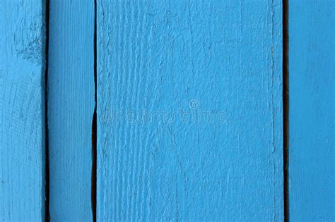 Shabby Wooden Planks Painted Blue Paint Closeup As A Texture Stock