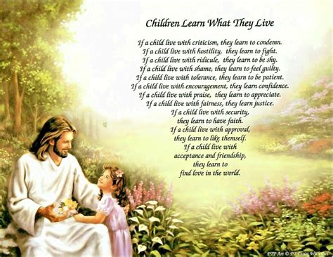 Children Learn What They Live Poem Personalized Name Ebay