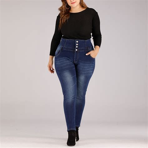 Plus Size High Waist Skinny Jeans For Bold Girls Womens Plus Size