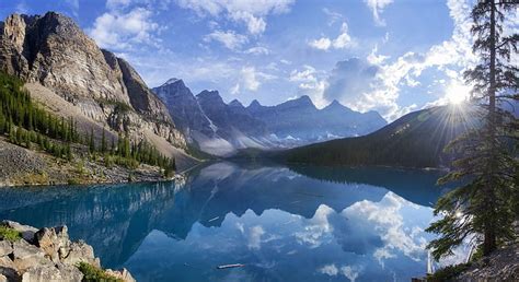 Hd Wallpaper Nature Landscape Lake Moraine Lake Canada Mountains