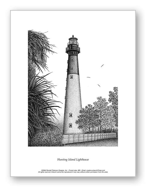 Hunting Island Lighthouse Limited Edition Print Etsy