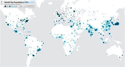 World City Populations 1950 2030 Vivid Maps