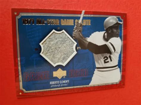 Roberto Clemente Game Used Jersey Card 2001 Ud 1971 All Star Pittsburgh