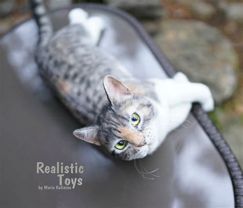 Сat Calico Realisticlife Size Replica Realistic Stuffed Etsy