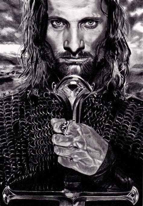 Aragorn Drawing By Kohdai Kitano