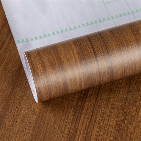 Totio Brown Wood Grain Contact Paper Thick Walnut Wood Wallpaper Peel