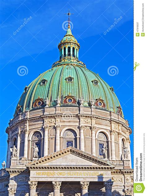 The Dome Of Frederiks Church In Copenhagen Stock Image