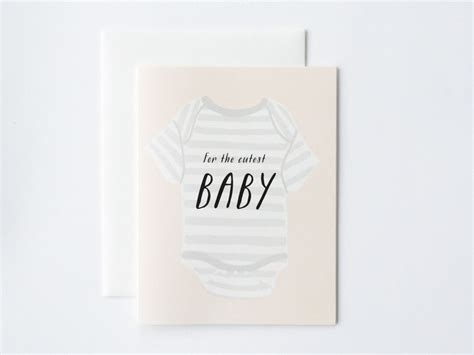 Baby Onesie Card Baby Card New Baby Card Etsy