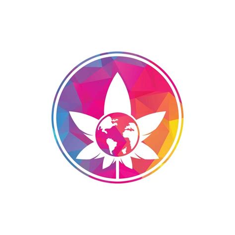 Premium Vector World Cannabis Vector Logo Icon