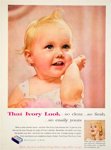 Vintage Skin Care Ads 1957 Ad Vintage Ivory Soap Baby Blond Hair Blue
