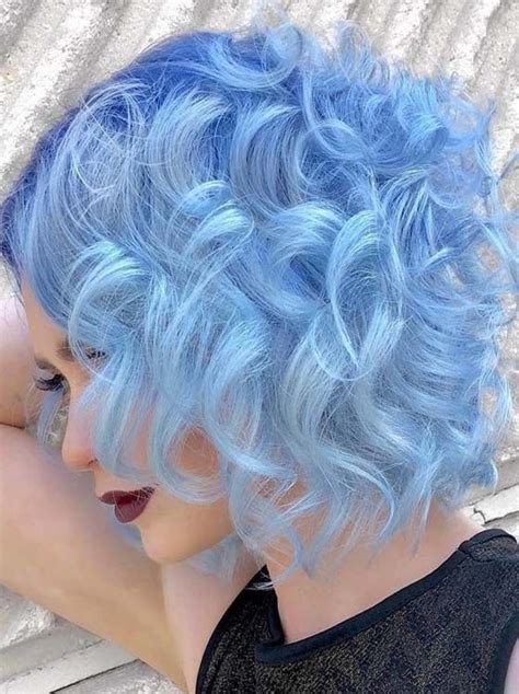 Attention Catching Sky Blue Hair Colors For Short Hair Hair Color Blue