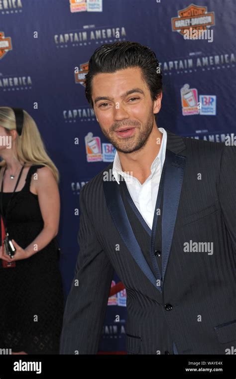 los angeles ca july 19 2011 dominic cooper at the premiere of his new movie captain america