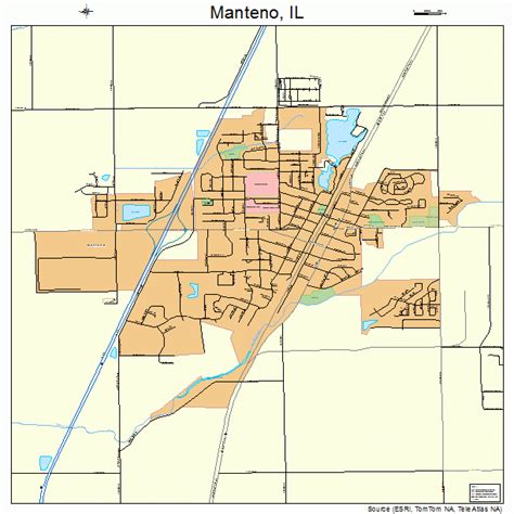 Manteno Illinois Street Map 1746500