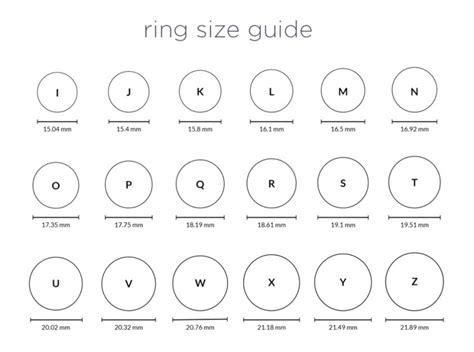 Ladies And Men Finger Ring Size Measurement Chart Printable