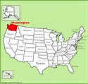 Washington (state) location on the U.S. Map