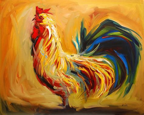 Large Rooster Painting At Explore Collection Of
