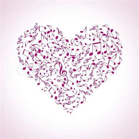 This could be anything from. Heart made of musical symbols | Stock Photo | Colourbox