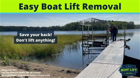 Easy Boat Lift Removal With The Boat Lift Helper Youtube