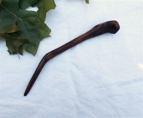 Hand Carved Oak Wood Shawl Pin Shawl Brooch Shawl Stick Hair Etsy