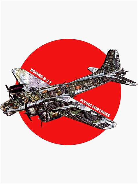 Ww2 Aircraft Boeing B 17 Flying Fortress Sticker For Sale By