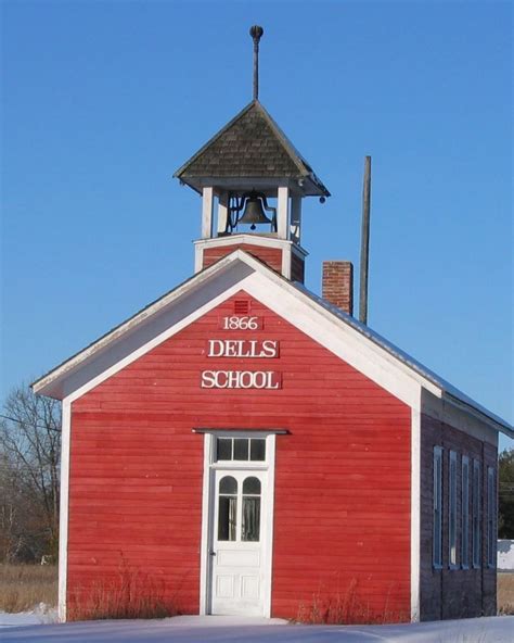 Lonely Winter One Room School Red School House Old School House