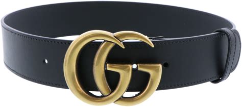 Gucci Womens Wide Leather Belt With Double G Buckle Ebay