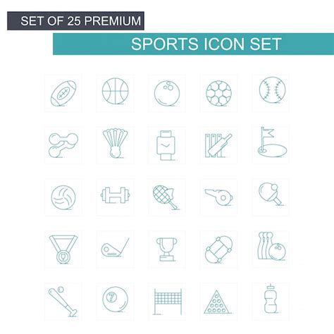 Premium Vector Sports Icons Set