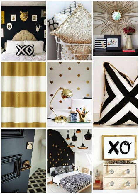 Black White And Gold Dorm Room Decor - Modern White And Gold Bedroom
