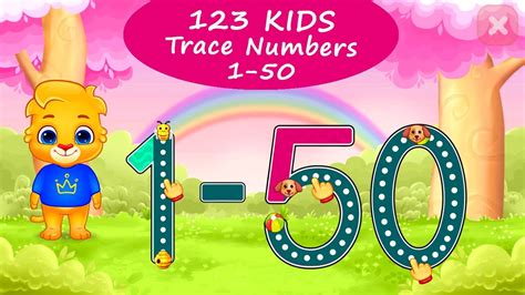 123 Kids Numbers 1 Learn To Trace Numbers From 1 To 50 With Lucas
