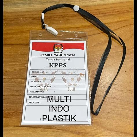 Jual Id Card Tanda Pengenal Kpps Jakarta Multi Indo Plastik
