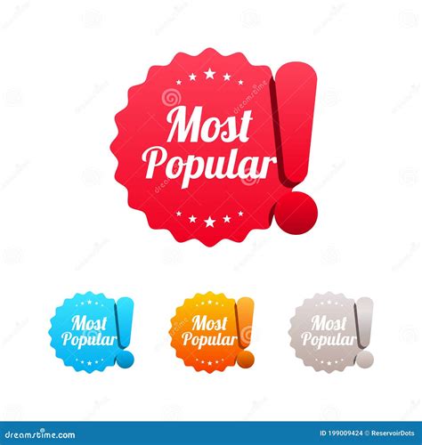 Most Popular Labels Stock Vector Illustration Of Symbol 199009424