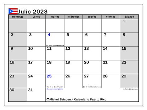Calendario Julio De 2023 Para Imprimir “482ld” Michel Zbinden Pr