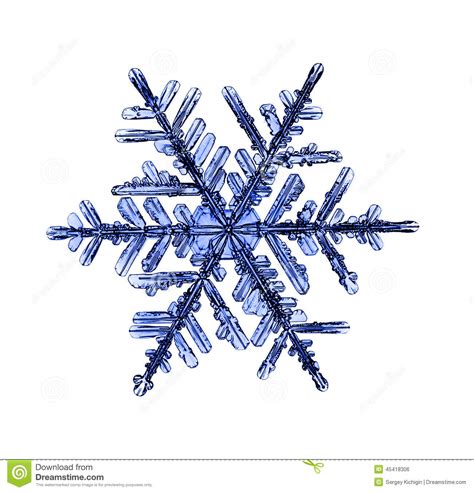Natural Crystal Snowflake Macro Stock Photo Image Of