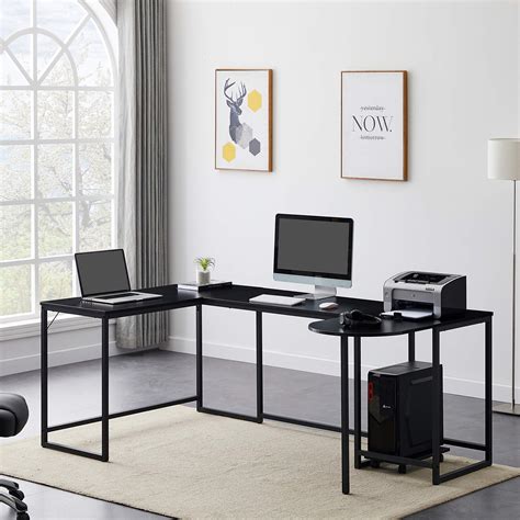 Buy Bosixty U Shaped Computer Desk Industrial Corner Writing Desk With