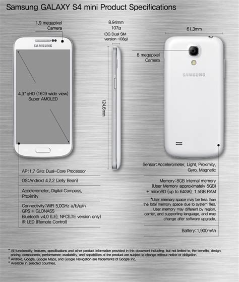 Samsung Galaxy S4 Mini Offiziell Vorgestellt 43 Zoll Samoled Und 17