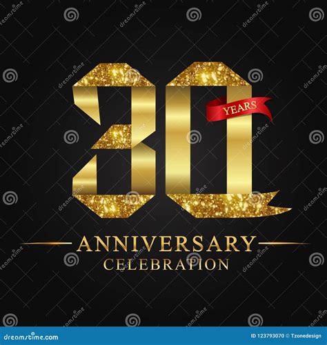 30th Anniversary Abstract Vector Logo Thirty Happy Birthday Day Icon
