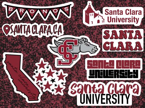 Santa Clara University Custom College Stickers Matte Laptop Etsy
