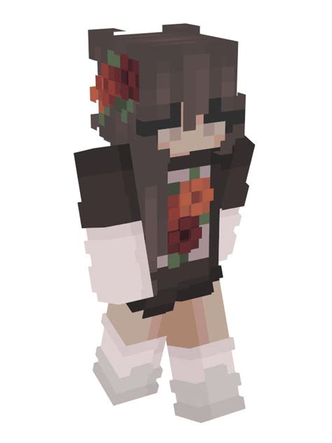An Image Of A Minecraft Character With Flowers On His Head And Arms