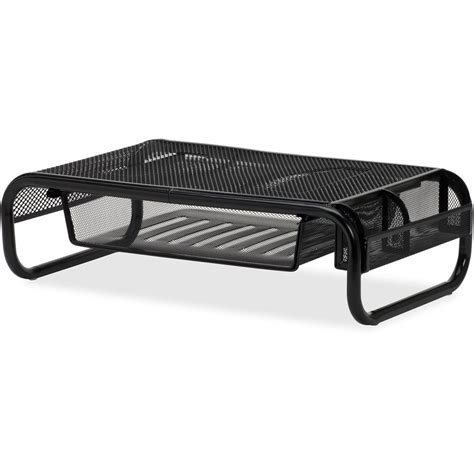 Lorell Mesh Wire Monitor Stand 20 Width Black