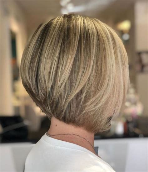 Neat Straight Inverted Bob For Straight Hair Stacked Haircuts Short