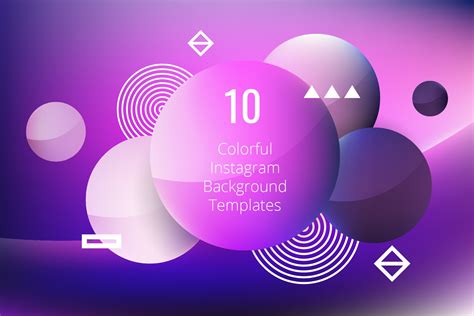 10 Colorful Instagram Backgrounds Social Media Templates ~ Creative