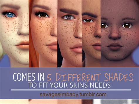 Sims 4 Freckles And Moles Cc
