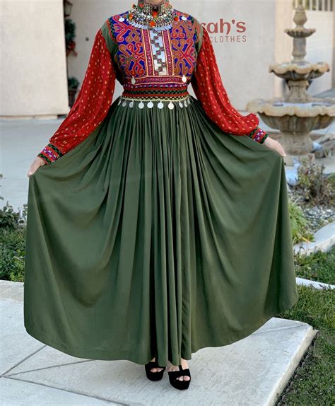 Kuchi Afghan Long Dress Afghan Dresses Afghan Clothes Afghani Clothes