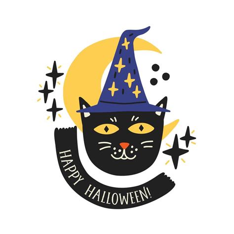 Black Cat Halloween 11843389 Vector Art At Vecteezy