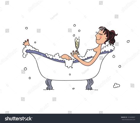 Over 16,347 bathtub pictures to choose from, with no signup needed. Cartoon Lady Drinking Champagne Bubble Bath Stock ...